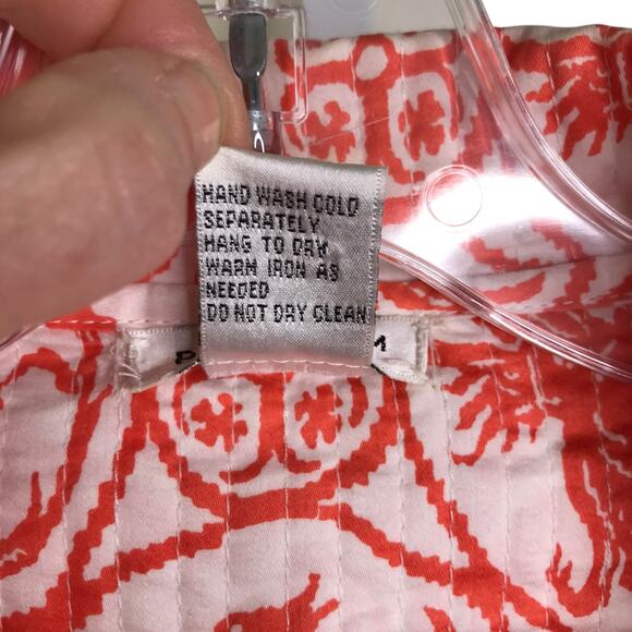 Patty Kim Jacket Womens Size Medium Orange/White Quilted Reversible Blazer - Picture 5 of 9